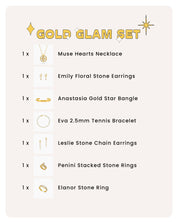 A set of bestselling golden-toned jewelry and everyday gems, including necklaces, bracelets, and rings
