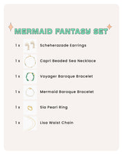 A sea-inspired jewelry collection of luminous pearls, sculptural shells, and a delicate gold waist chain